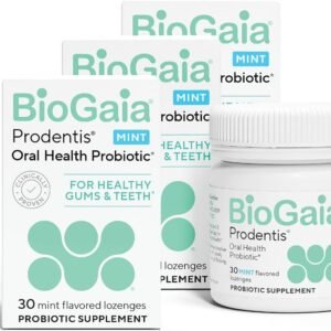 BioGaia Prodentis 3-Pack | Dental Probiotic Lozenges | Promote Healthy Gums & Teeth | Defend Against Dental Problems | Replenish Oral Microbiome | Improve Oral Health | Mint Flavor | 90 Day Supply