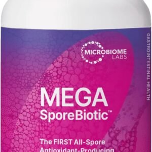 Microbiome Labs MegaSporeBiotic Probiotics for Women & Men - Spore Based Probiotic Nutritional Supplements for Digestive & Gut Health Support - Shelf Stable & Travel-Friendly (60 Capsules)