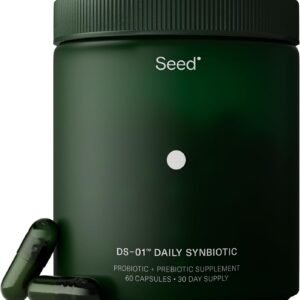 Seed DS-01 Daily Synbiotic - Prebiotic and Probiotic for Women & Men - Digestive Health, Gut Health, Immune Support, Bloating & Constipation Relief - Vegan & Shelf-Stable - 60 Capsules (30-Day Supply)